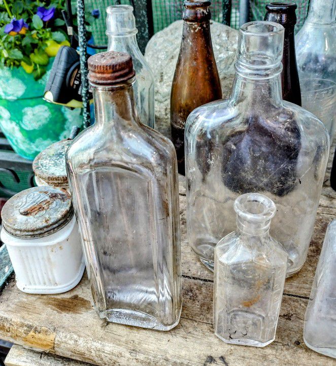 Antique Bottle Collection Over 80 Old Bottles