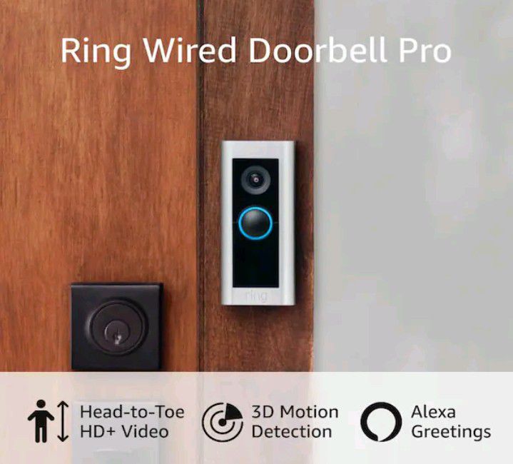 Ring

Wired Doorbell Pro - Smart WiFi Video Doorbell Cam with Head-to-Toe HD Video, Bird's Eye View, and 3D Motion Detection

