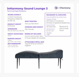 Vibroaqustic bed inHarmony Sound Lounge 3