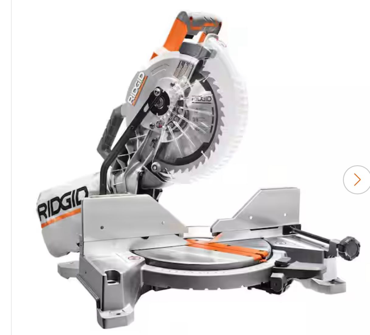 Ridgid 10 In Dual Bevel Non Sliding Miter Saw