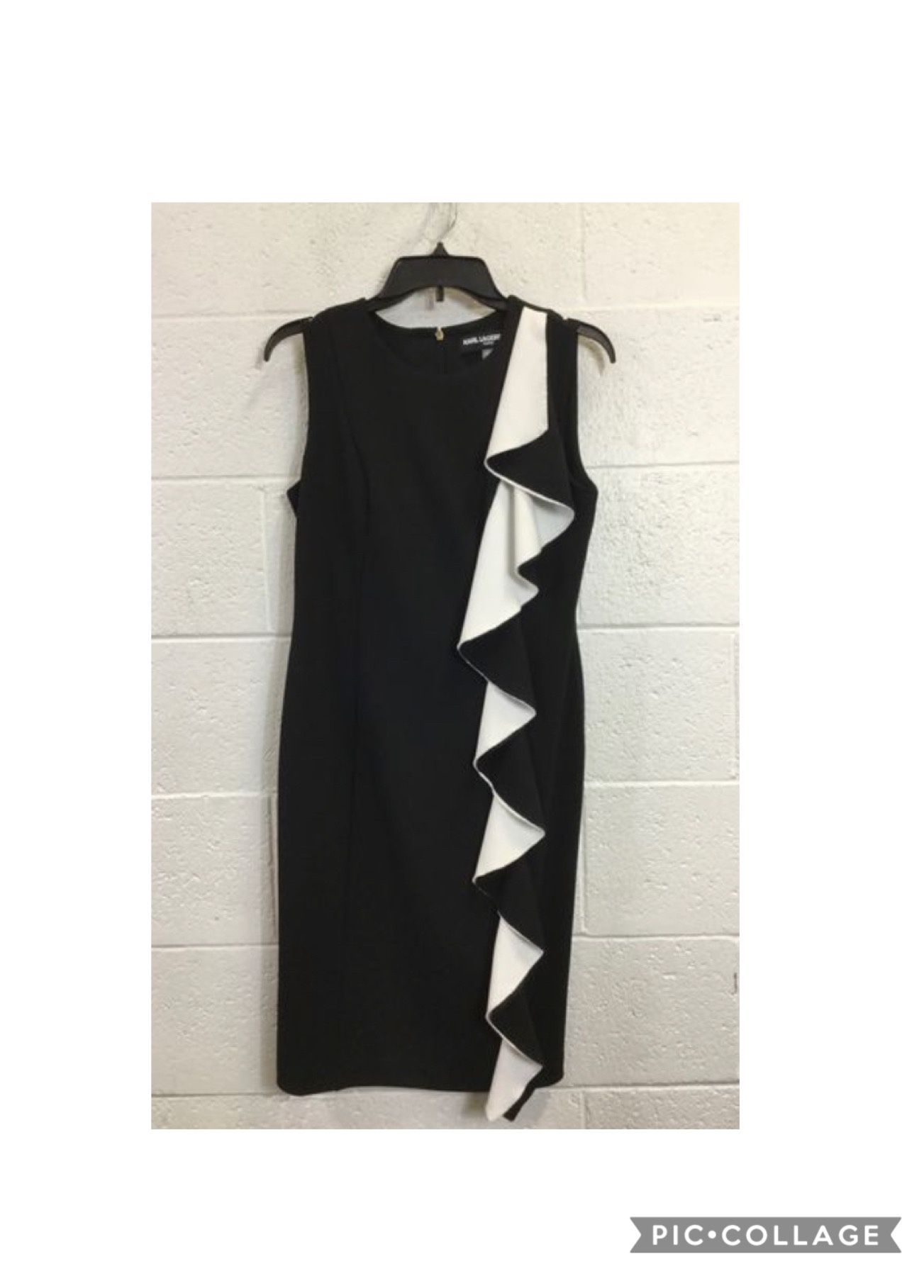 Karl Lagerfeld Black and White Dress Size 6