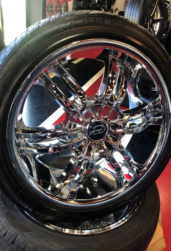 17 inch VCT CHROME rims/wheels USED 50 down gets your started for Sale in Tampa, FL OfferUp