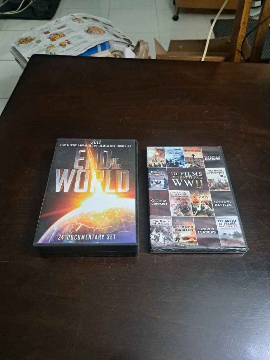 Collectible " End Of The World " 9 Disc DVD Set 2012 33 Hrs Runtime, Plus Big Battles WWII-Market Value $8-18