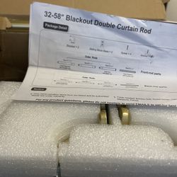 Double Curtain Gold Rods