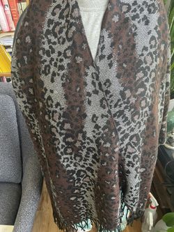 Large, Soft Leopard Shawl Or Scarf