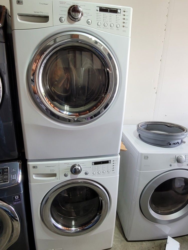 LG Front Loading Washer And Stackable Gas Dryer Set