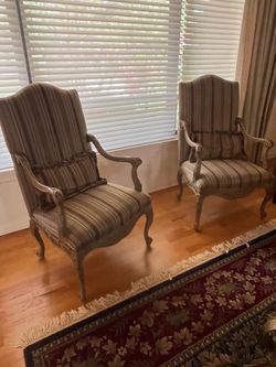 Two high back chairs