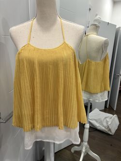 Ya Los Angeles Yellow & White Top