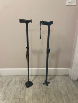 HoneyBull and Quad Base Adjustable Walking Canes (price is for BOTH)