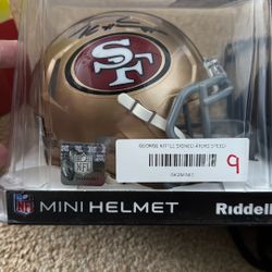 George Little Signed Mini Helmet 