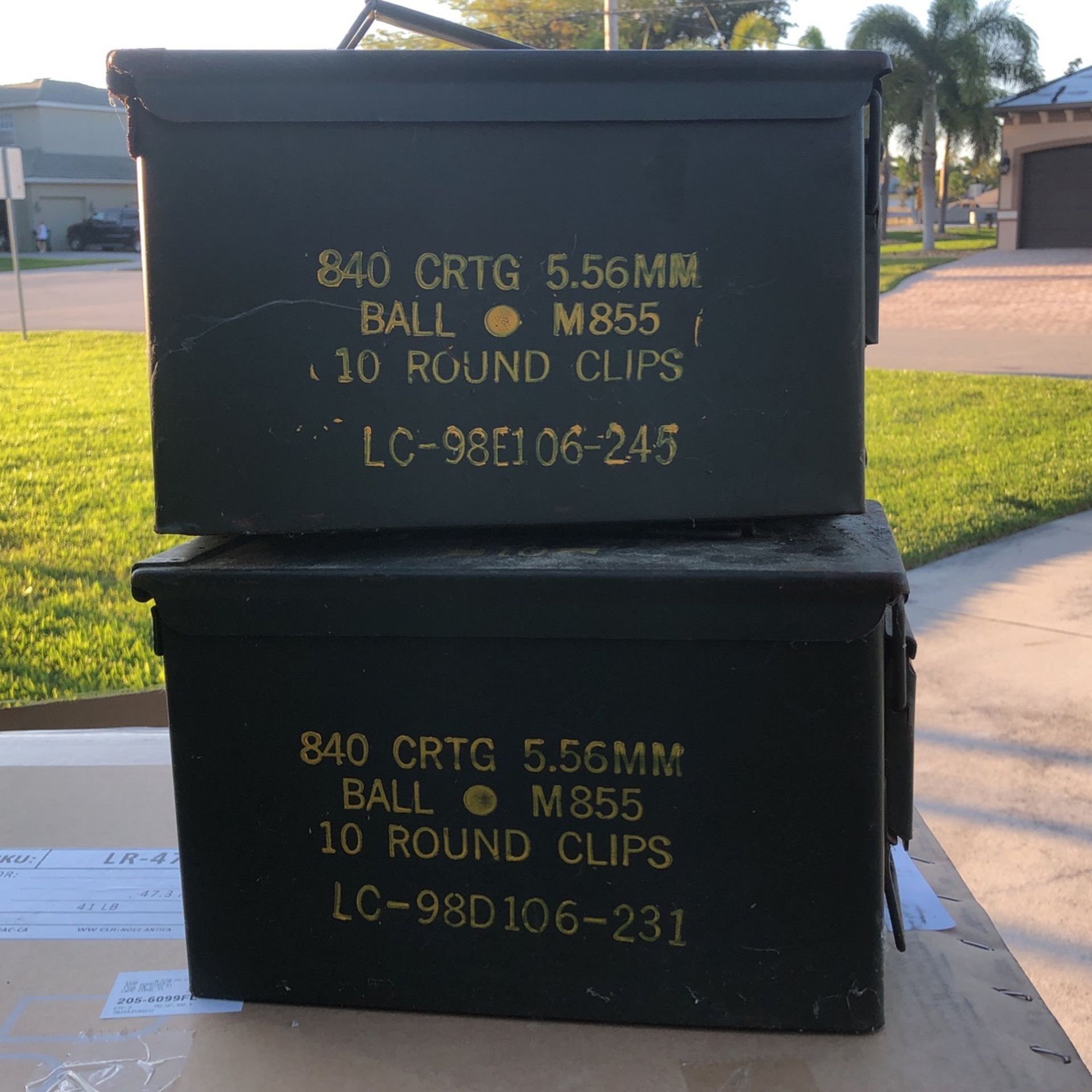 2 Metal Ammo Cases (Empty)