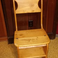 Wood Seat + Stepstool