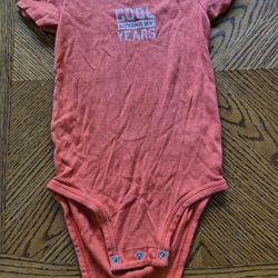 Carter's Baby Boys' 24M Orange Short Sleeve "Cool Beyond My Years" Outfit