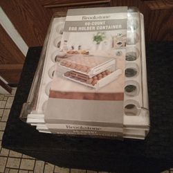 Brookstone 60-count Egg Holder Container For Refrigerator/ New With Tags 