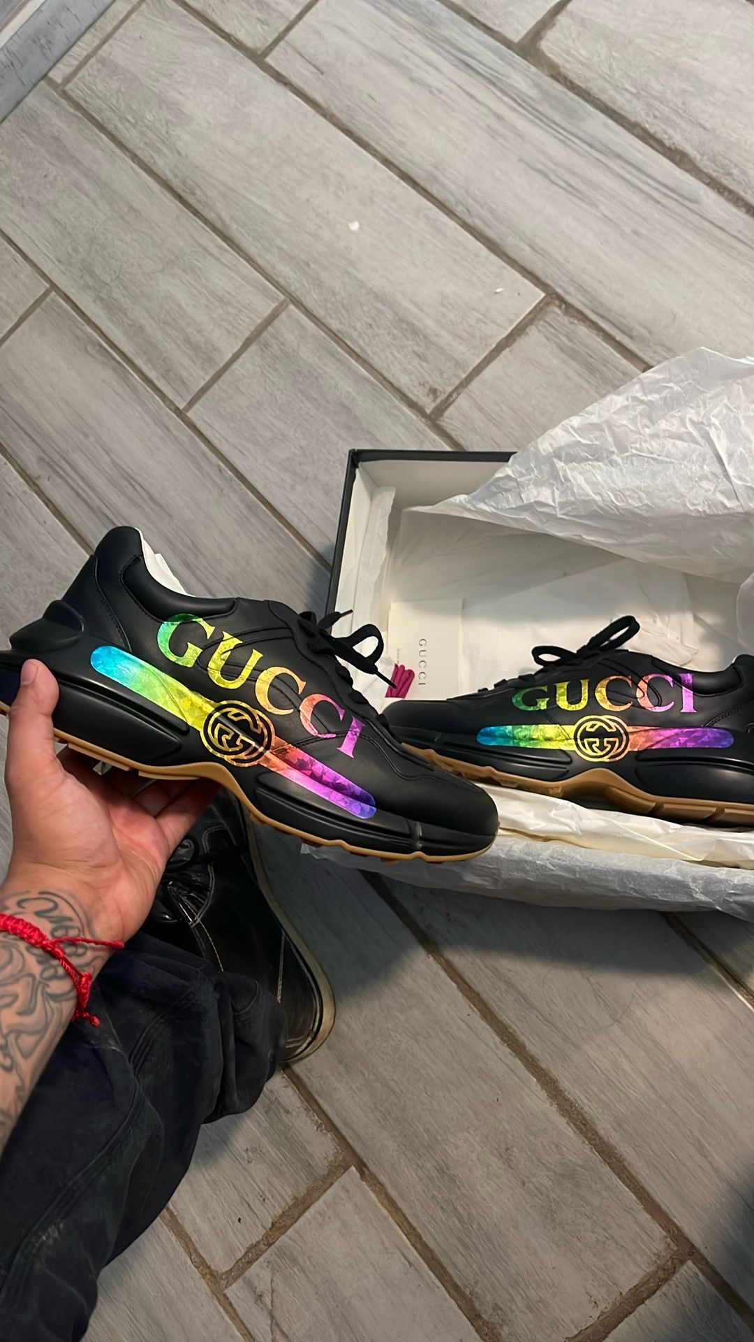 Gucci Rhyton 'Iridescent Logo