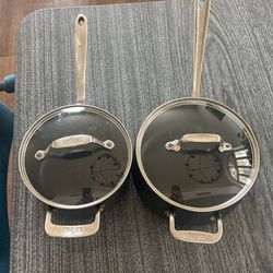 2 Nonstick All Clad Pots 