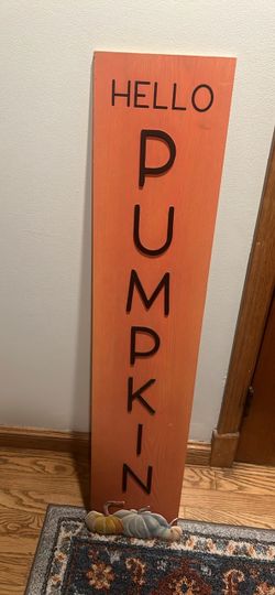 Hello Pumpkin Fall Porch Sign