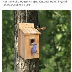 Outdoor Wooden Bird House. New In Box.