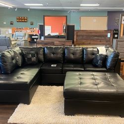 REAL GENUINE LEATHER SECTIONAL