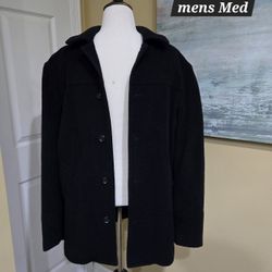 EXPRESS MENSWEAR WOOL COAT SZ MEDIUM 