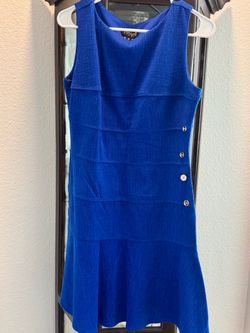 Royal Blue Sleeveless Tiered Dress