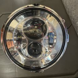 7” Inch Round Headlight With Ring Bracket For Motorcycle 
