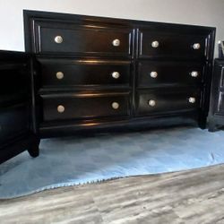 3pc Black Dresser Set