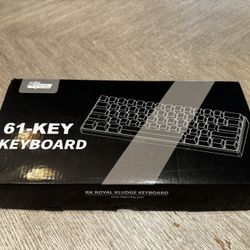 RK ROYAL KLUDGE RK61 Mechanical Keyboard Black and White Combo, 3 Modes RGB Hot Swappable Wireless Gaming Keyboard