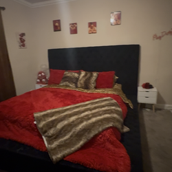 King size bed frame black