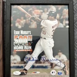 ORIOLES SIGNED 8x10 EDDIE MURRAY FRAMED PHOTO