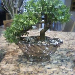 Bonsai Artificial Plant Silver Base