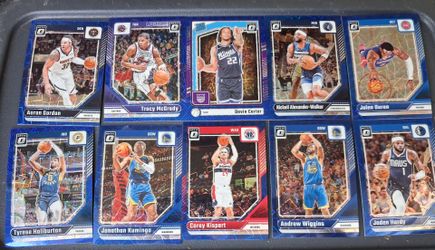 11 Donruss Optic Basketball Blue Velocity Laser Cards