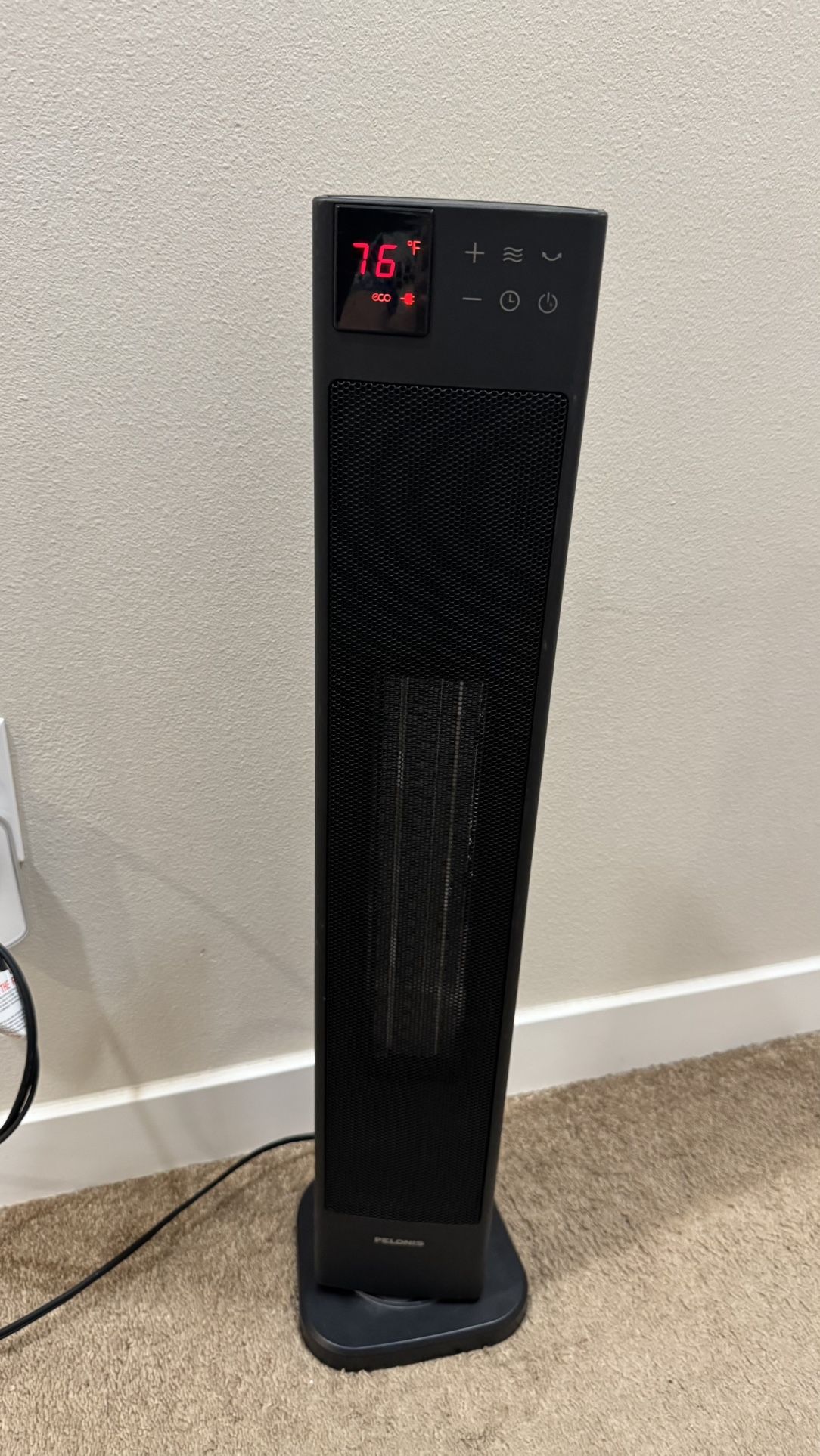 Pelonis 30 in. 1500-Watt Digital Tower Ceramic Heater without Remote