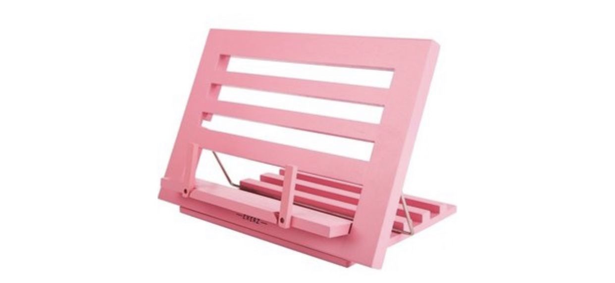 Annova wooden book stand pink color 34* 24* 2 cm folded 