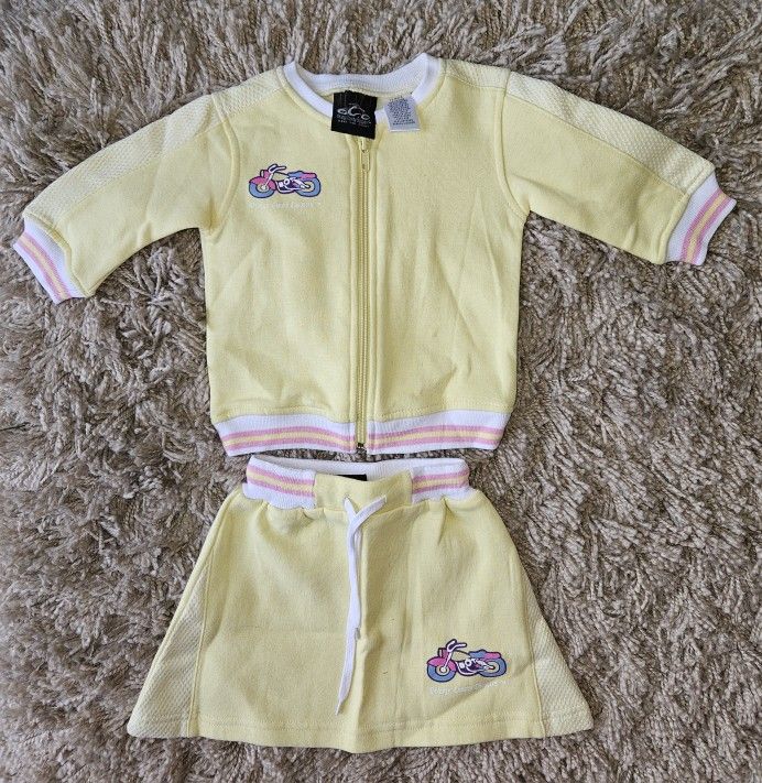 Brand New (Tags Removed For Washing) Infant Girls Size 12 Month OCC Jacket/Skirt Set