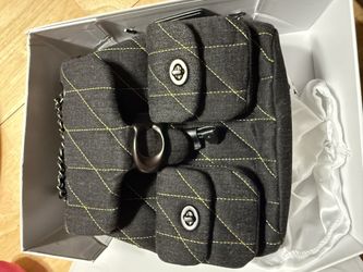 Black denim Coach bag
