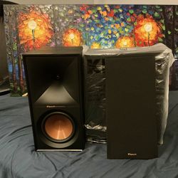 Klipsch R-60M Bookshelf Speakers | Powerful Bass | High-Efficiency Sound | 6.5” Woofers | Tractrix Horn