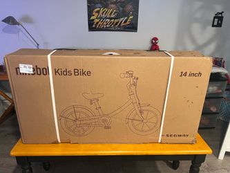Ninebot 14 inch girls bike by Segway white and pink