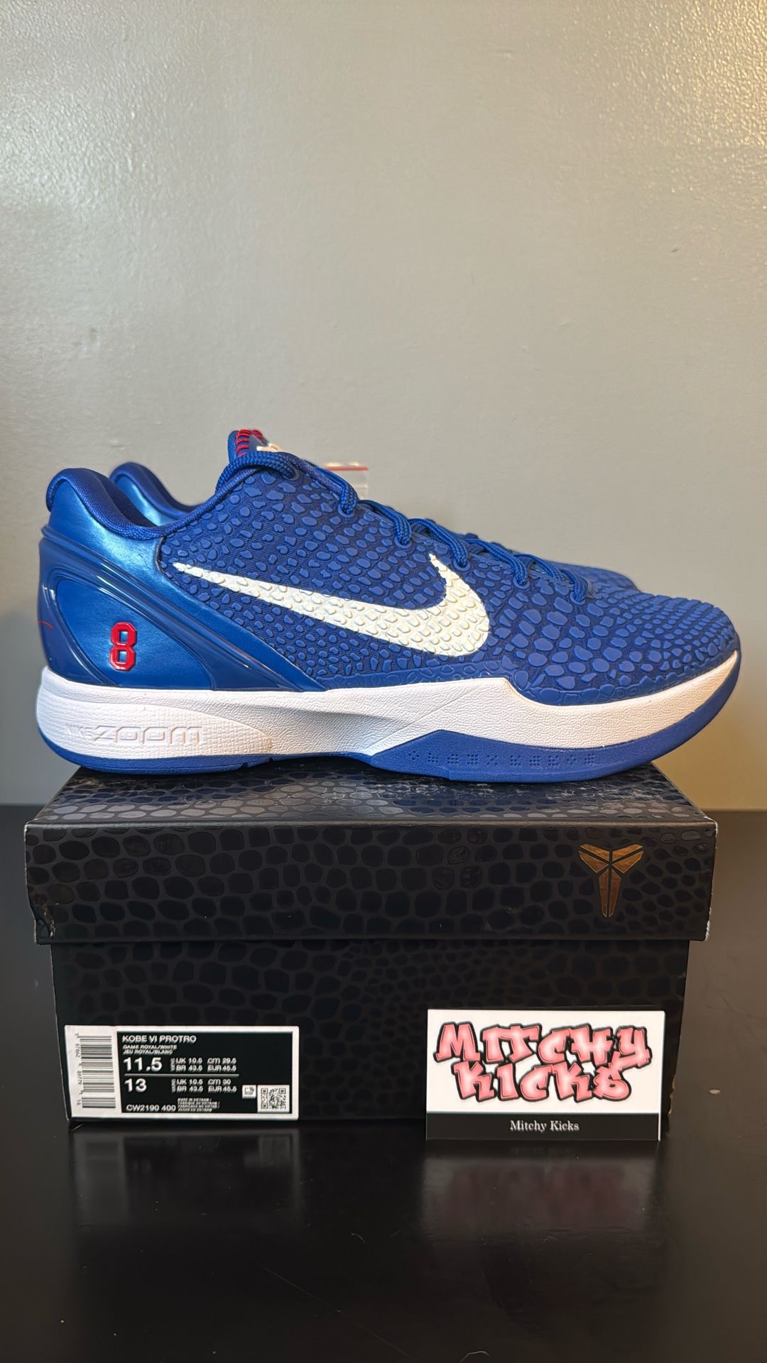 Nike Kobe 6 Protro Dodgers Sz. 11.5