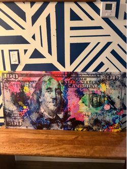 Money abstract painting
