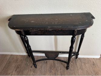 Table with framed mirror