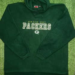 Vintage 1996 Green Bay Packers Football Fleece Sweatshirt Hoodie Size XL Men