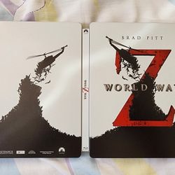 World War Z SteelBook Collector Edition Case Movie Blu-ray action Brad Pitt F1