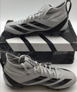 Brand New Adidas Adizero Impact 2 K Football Cleats Grey Black Youth Sizes 2, 2.5