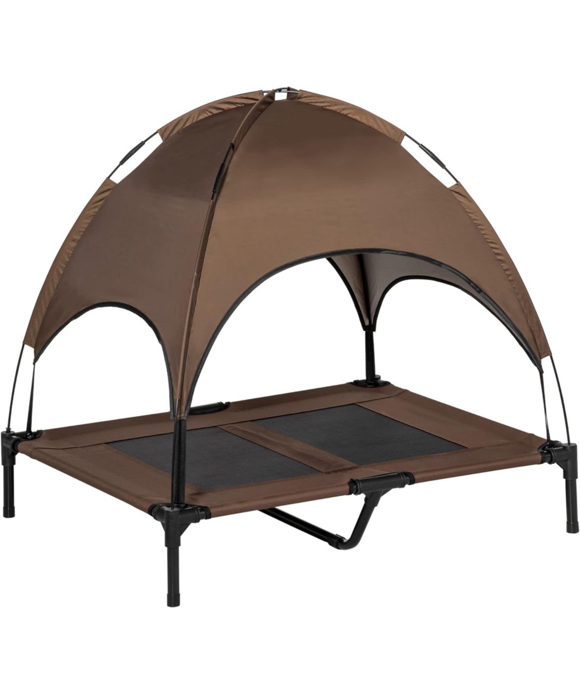 Brand new 36in Elevated Dog Bed with Removable Canopy, Outdoor Dog Cot with UV Protection Shade