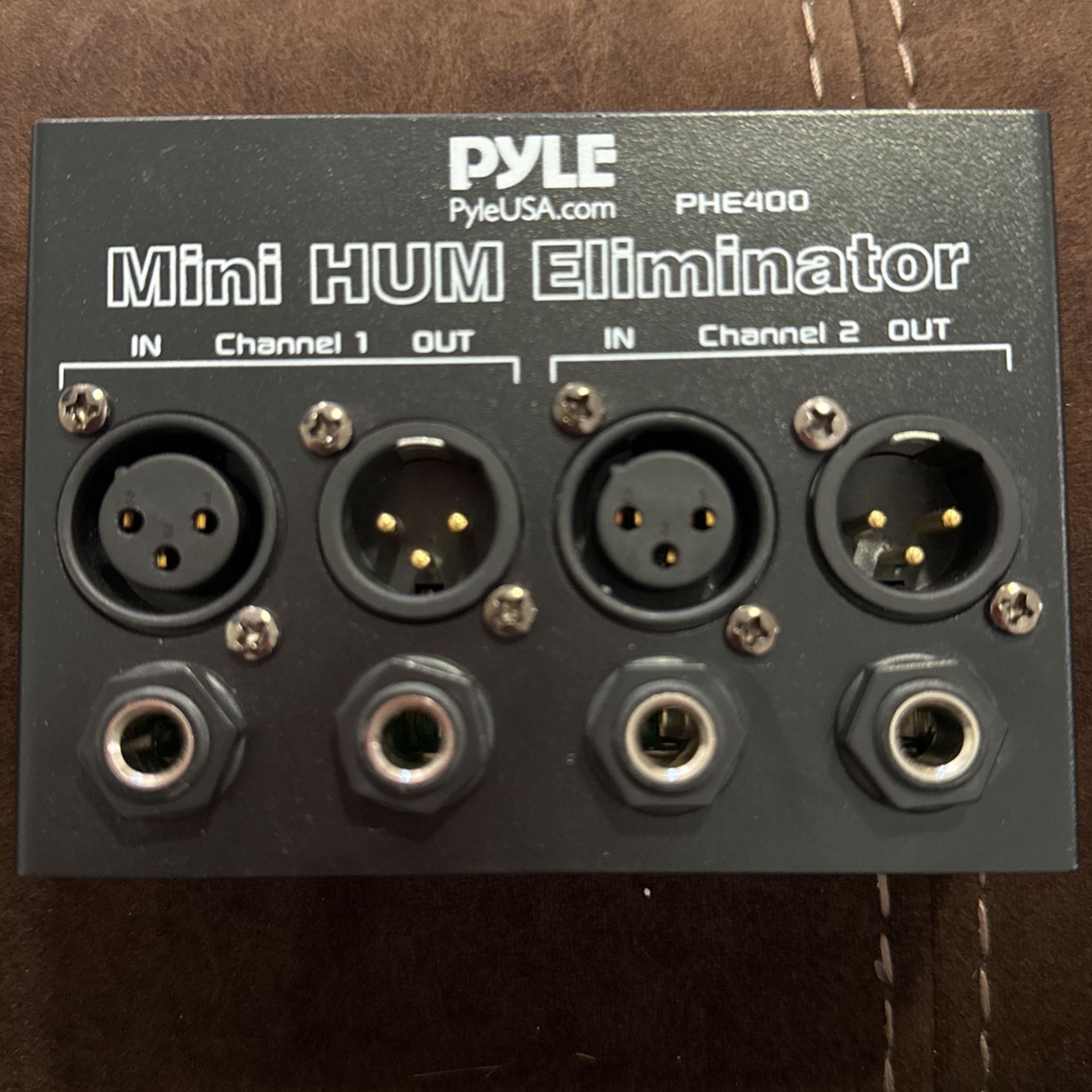 Pyle Compact Mini Hum Eliminator Box 2 Channel Passive Ground Loop Isolator, Noise Filter,AC