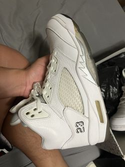 2015 White Metallic Jordan 5s