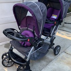 Used Sit and stand double stroller