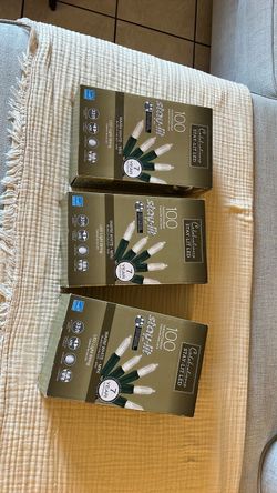 Celebrations Stay-Lit LED 100 Warm White Mini Light String x3