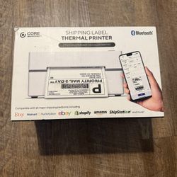 New Bluetooth Thermal 4x6 Shipping Label Printer with 50 Labels, Core Innovations